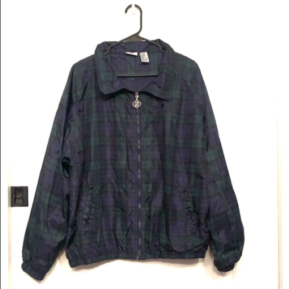 5/$20 Vintage Plaid Windbreaker Jacket